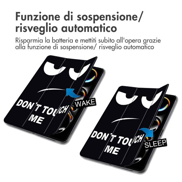 imoshion Cover Trifold Design Apple iPad Pro 11 (2025) M5 / (2024) M4 - Don't touch