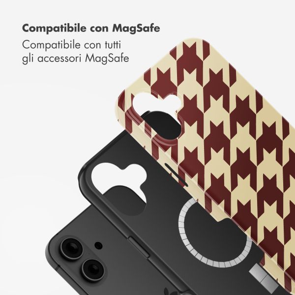 Selencia Cover posteriore Vivid con MagSafe Apple iPhone 16 - Pied-de-Poule