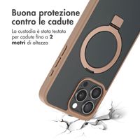 Accezz Cover con anello e supporto con MagSafe Apple iPhone 15 Pro Max - Marrone