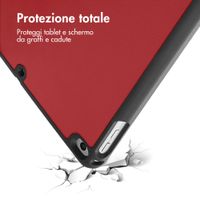 imoshion Cover a libro Trifold Apple iPad 6 (2018) 9.7 pollici / iPad 5 (2017) 9.7 pollici / Air 2 (2014)/Air 1 (2013) - Rosso