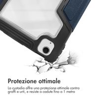 Accezz Libreria a tre ante robusta Apple iPad Air 11 pollici (2026) M4 / (2025) M3 / (2024) M2 / Air 5 (2022) / Air 4 (2020) - Blu scuro