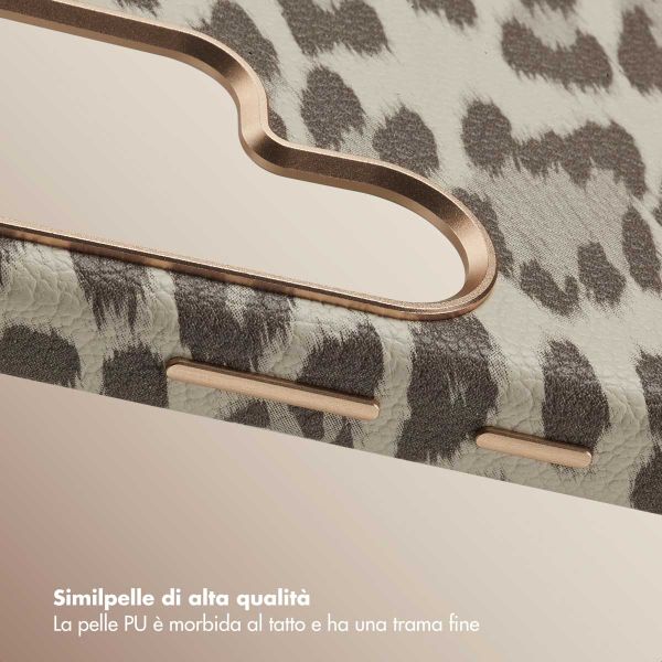 Selencia Cover Sabi Stampa pantera con MagSafe Samsung Galaxy S25 Ultra - Soft Ivory