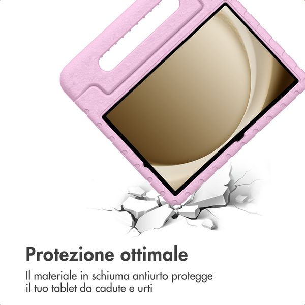 imoshion Cover Posteriore Kidsproof con Maniglia Samsung Galaxy Tab A11 Plus / A9 Plus - Rosa chiaro