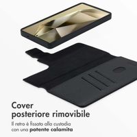 Accezz Cover in pelle 2 in 1 con MagSafe Samsung Galaxy S25 Ultra - Onyx Black