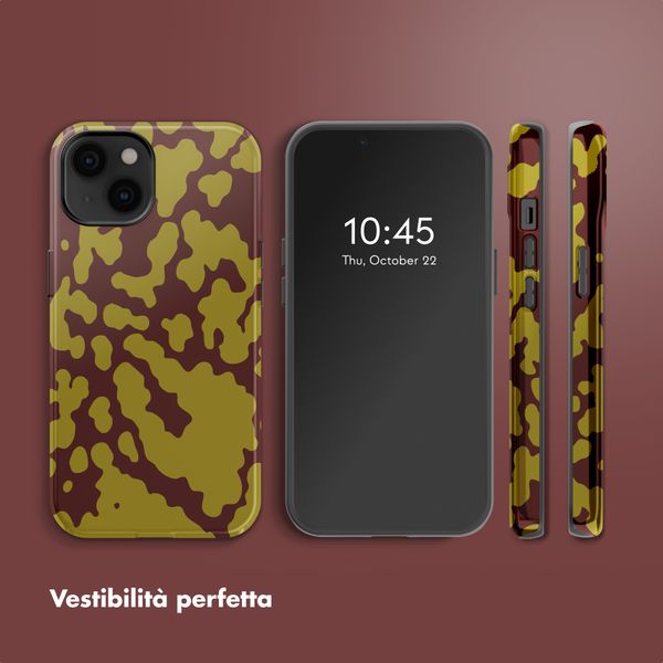 Selencia Cover posteriore Vivid con MagSafe Apple iPhone 14 - Moo'd Olive Dust