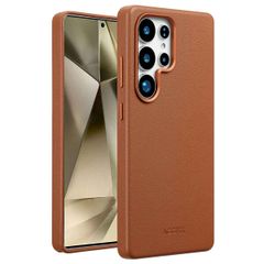Accezz Cover in Pelle con MagSafe Samsung Galaxy S25 Ultra - Sienna Brown