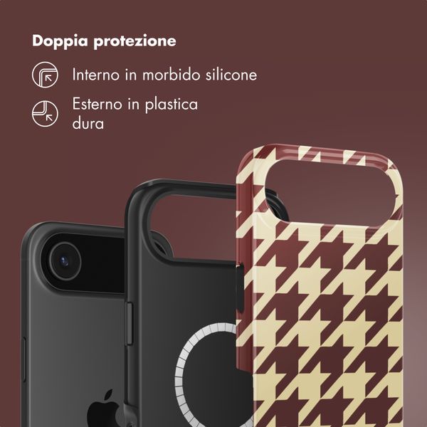 Selencia Cover posteriore Vivid con MagSafe Apple iPhone Air - Pied-de-Poule