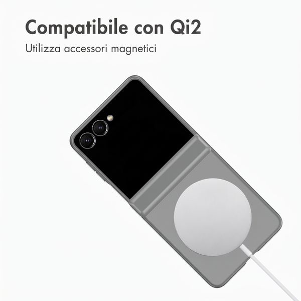 Accezz Color Backcover con MagSafe e supporto ad anello Samsung Galaxy Z Flip 8 - Grigio