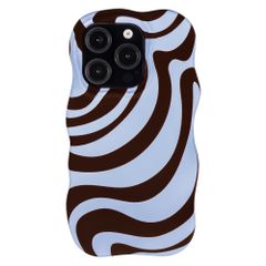 Selencia Cover Vivid Wavy con MagSafe Apple iPhone 15 Pro - Dream Swirl Chocolate