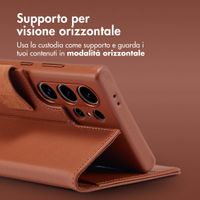 Accezz Cover in pelle 2 in 1 con MagSafe Samsung Galaxy S24 Ultra - Sienna Brown