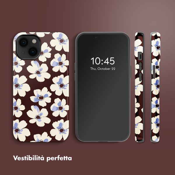 Selencia Cover posteriore Vivid con MagSafe Apple iPhone 14 - Choco Flower Pop