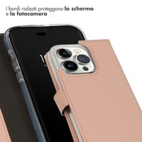 Selencia Cover a libro in vera pelle Apple iPhone 14 Pro - Dusty Pink