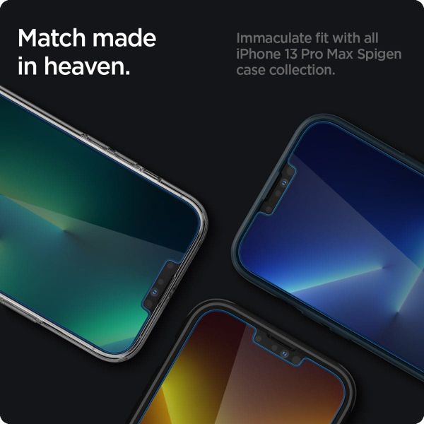 Spigen Vetro temperato privacy GLAStR EZ Fit + Applicatore - confezione da 2 Apple iPhone 13 Pro Max