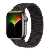 Apple Cinturino Solo intrecciato Apple Watch | 44/45/46/49 mm - Taglia 6 - Black Unity