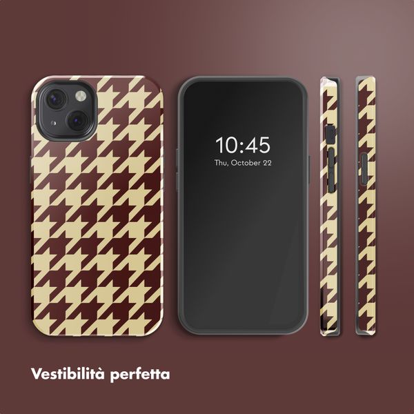 Selencia Cover posteriore Vivid con MagSafe Apple iPhone 13 - Pied-de-Poule