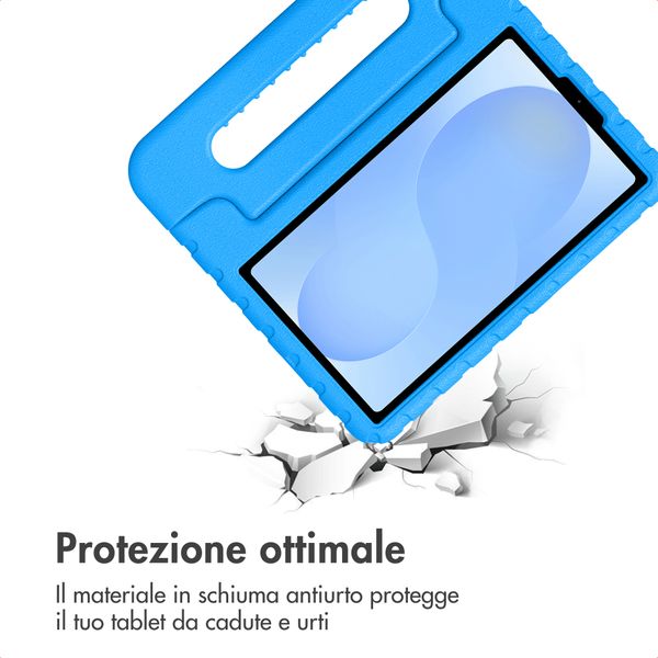 imoshion Cover Posteriore Kidsproof con Maniglia Samsung Galaxy Tab A11 / A9 8.7 pollici - Blu
