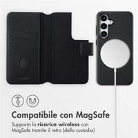 Accezz Cover in pelle 2 in 1 con MagSafe Samsung Galaxy S25 - Onyx Black