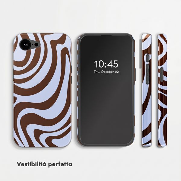 Selencia Cover posteriore Vivid con MagSafe Apple iPhone 17e / 16e - Dream Swirl Chocolate