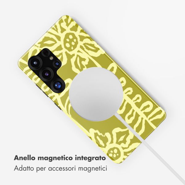 Selencia Cover posteriore Vivid con MagSafe Samsung Galaxy S25 Ultra - Chalky Bloom