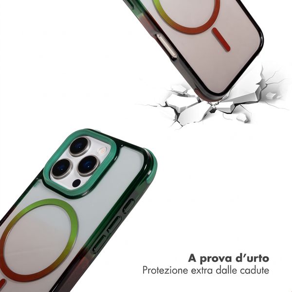 Selencia Cover MagSafe Gradient Apple iPhone 16 Pro - Verde / Marrone