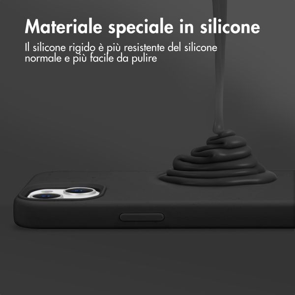 Accezz Cover Posteriore in Silicone Liquido Samsung Galaxy A37 (5G) - Nero