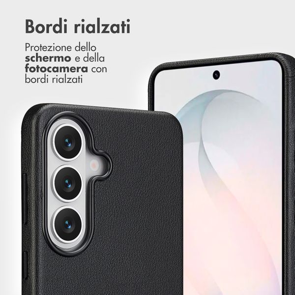 Accezz Cover in pelle 2 in 1 con MagSafe Samsung Galaxy S26 - Onyx Black