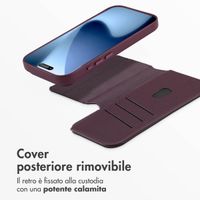 Accezz Cover in pelle 2 in 1 con MagSafe Apple iPhone 17 Pro - Heath Purple