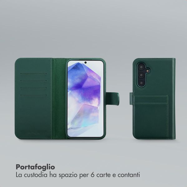 Selencia Libreria rimovibile Olyn con MagSafe Samsung Galaxy A55 - Verde