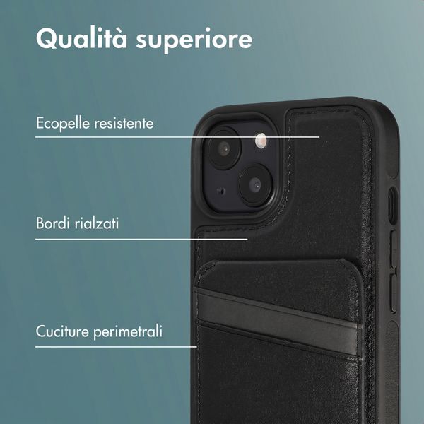 imoshion Cover Posteriore con Porta Carte e supporto Apple iPhone 14 - Nero