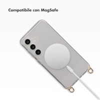 Selencia Cover posteriore Rivièra MagSafe con gancini rimovibili Samsung Galaxy S25 / S24 - Trasparente
