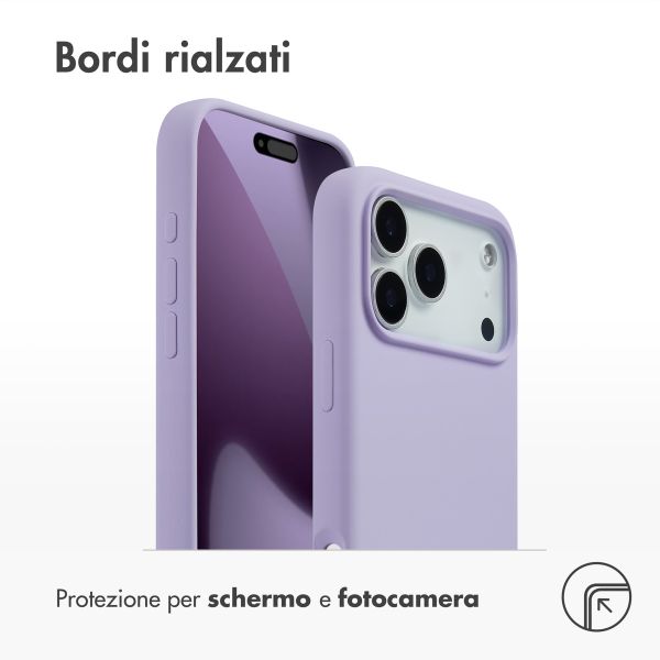 Accezz Cover in silicone liquido con MagSafe Apple iPhone 17 Pro Max - Viola