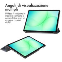 imoshion Cover Trifold Design Samsung Galaxy Tab A11 Plus - Black Marble