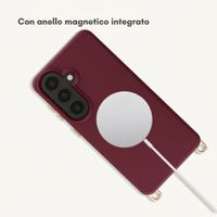 Selencia Cover posteriore Rivièra con MagSafe con ganci rimovibili Samsung Galaxy S26 - Bold Burgundy