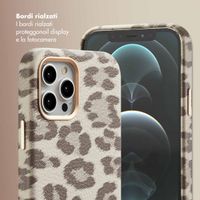 Selencia Cover Sabi Stampa pantera con MagSafe Apple iPhone 12 (Pro) - Soft Ivory