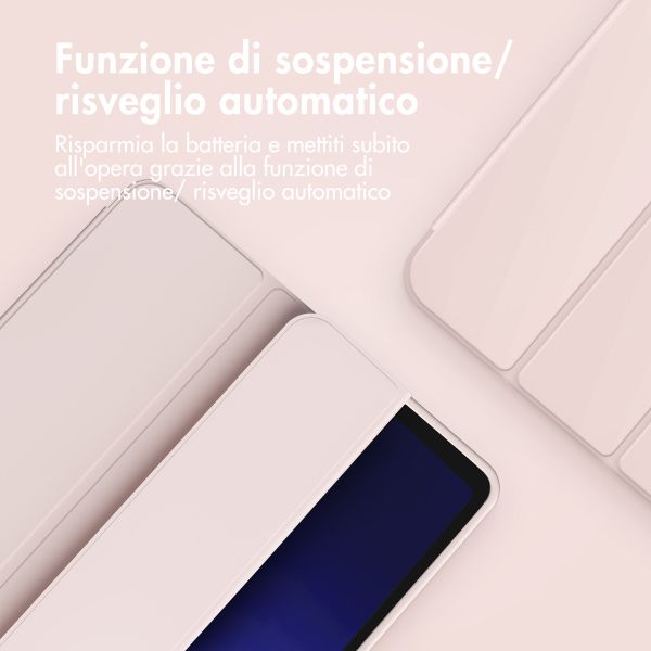 Accezz Cover a libro in silicone Smart Samsung Galaxy Tab A9 Plus - Rosa