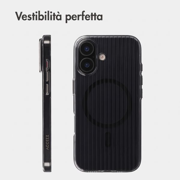 Accezz Cover Lite con MagSafe | Fluted | Apple iPhone 17 - Nero