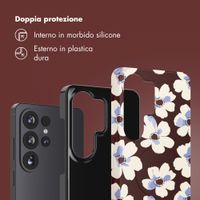 Selencia Cover Posteriore Vivid Samsung Galaxy S26 Ultra - Choco Flower Pop