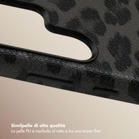 Selencia Cover Sabi Stampa pantera con MagSafe Samsung Galaxy S25 Ultra - Midnight Black