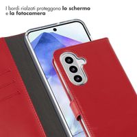 Selencia Cover a libro in vera pelle Samsung Galaxy A26 - Rosso