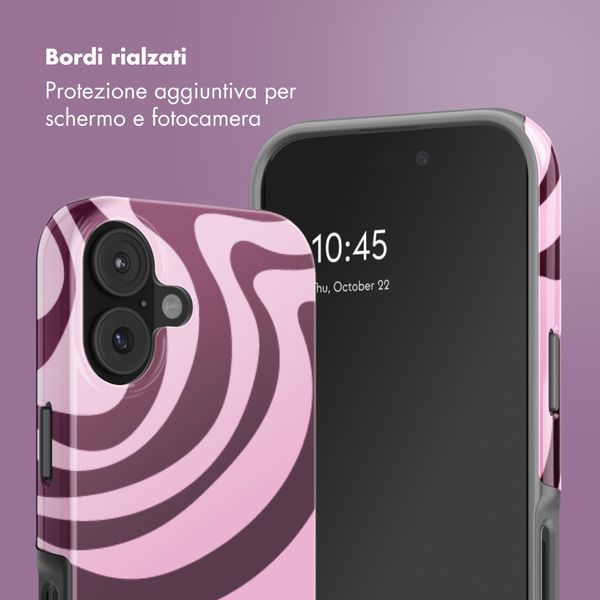 Selencia Cover Posteriore Vivid Apple iPhone 17 - Wavy Swirl Pink Plum