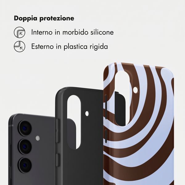 Selencia Cover Posteriore Vivid Samsung Galaxy S24 - Dream Swirl Chocolate