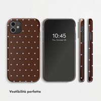 Selencia Cover Posteriore Vivid Apple iPhone 11 - Happy Dots Chocolate