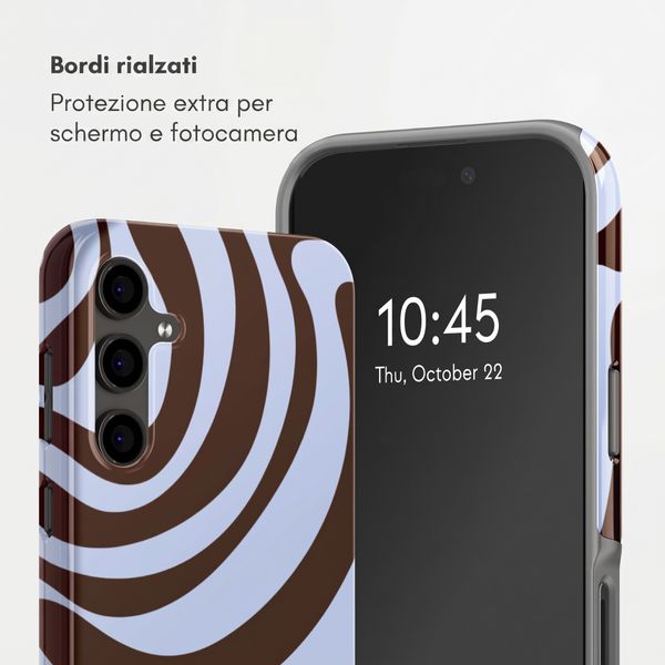 Selencia Cover Posteriore Vivid Samsung Galaxy S24 FE - Dream Swirl Chocolate