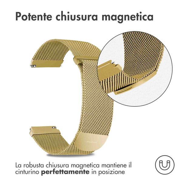 imoshion Cinturino milanese magnetico  - Attacco universale 20 mm - Taglia M - Oro