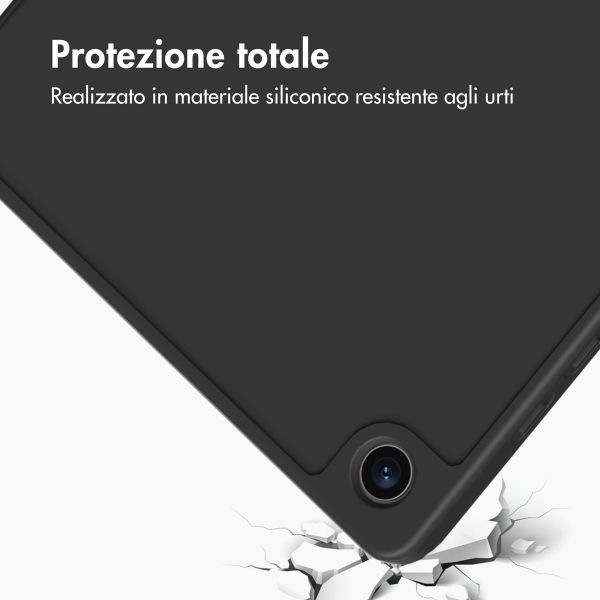 Accezz Cover a libro in silicone Smart Samsung Galaxy Tab A9 8.7 pollici - Nero