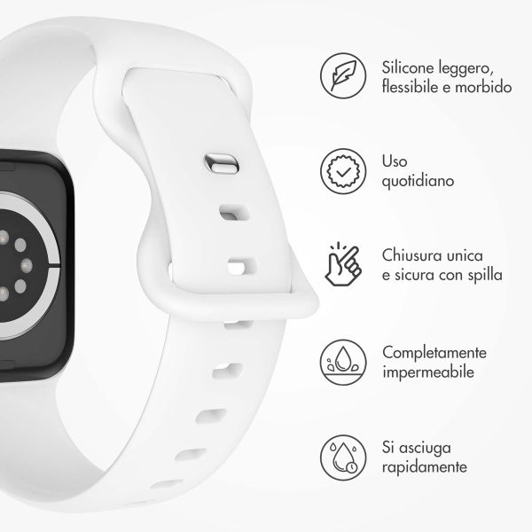 imoshion Cinturino in silicone⁺ Apple Watch | 44/45/46/49 mm - Taglia M/L - Bianco