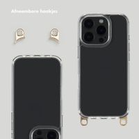 Selencia Cover trasparente con ganci + laccetto da polso Lova Apple iPhone 16 Pro - Arancio