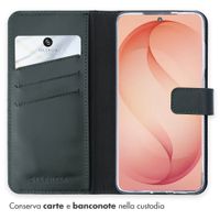 Selencia Cover a libro in vera pelle Samsung Galaxy S26 Plus - Verde