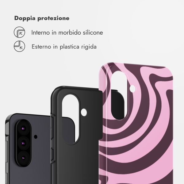 Selencia Cover Posteriore Vivid Samsung Galaxy A36 / A56 - Wavy Swirl Pink Plum