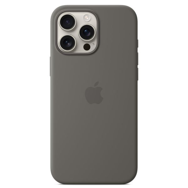 Apple Cover Posteriore in Silicone con MagSafe Apple iPhone 16 Pro Max - Stone Gray